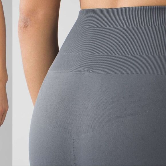 Lululemon Zoned In tight tights leggings dull brown grey 8 - Picture 3 of 7